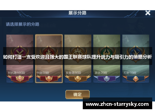 如何打造一支受欢迎且强大的国王联赛球队提升战力与吸引力的策略分析